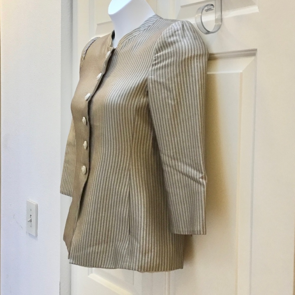 Armani Mini Herringbone Pattern Jacket - image 3